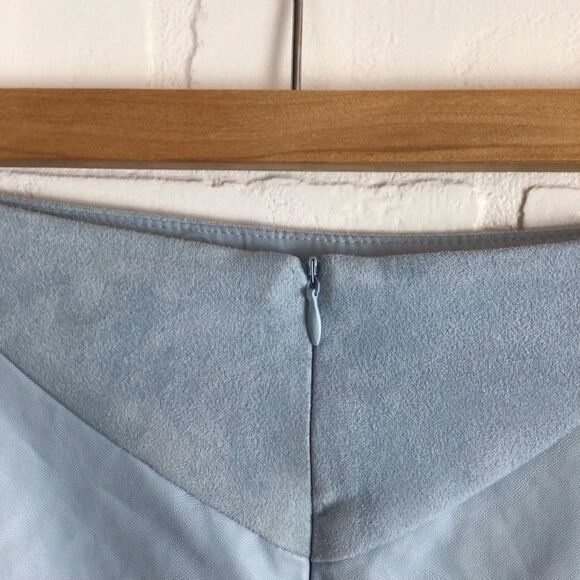 Leather Baby Blue Suede Skirt Light Blue In Small Forever 21 - Picture 4 of 9
